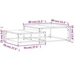 vidaXL Tables basses gigognes 2 Pièces sonoma gris bois d'ingénierie