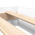 vidaXL Lit bibliothèque Blanc 160x200 cm Bois d'ingénierie