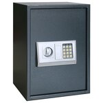 vidaXL Coffre-fort numérique électronique gris foncé 35x31x50 cm en acier