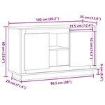 vidaXL Buffet chêne artisanal 102x35x60 cm bois d'ingénierie