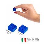 Androni Giocattoli 104114112 - Blox 100 : 4 briques bleues dans une boîte