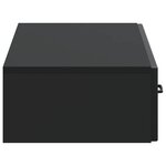vidaXL Table d'appoint murale Noir 87 5 x 34 5 x 17 cm