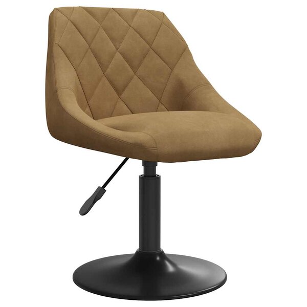 vidaXL Tabouret de bar Marron Velours