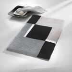 Kleine Wolke Tapis de bain Dakota Platinum 55x65 cm Gris et noir