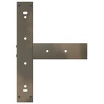 vidaXL Pieds de table de bar en forme de T  2 pièces  noir  50 x 35 x (110-111) cm  acier