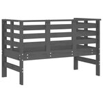 vidaXL Banc de jardin gris 111 5x53x71 cm bois massif de pin