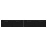 vidaXL Meuble mural 2 Pièces Chêne noir 68 x 30 x 20 cm Bois d'ingénierie
