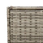 vidaXL Boîte de rangement de jardin gris 283L résine tressée