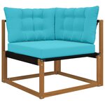 vidaXL Coussin de canapé d'extérieur Polyester Turquoise