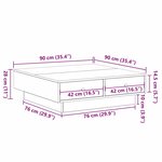 vidaXL Table basse chêne artisanal 90 x 90 x 28 cm Bois d'ingénierie