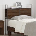 vidaXL Headboard de Rangement avec Station de Charge Chêne marron