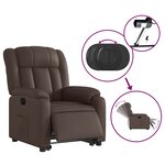 vidaXL Fauteuil inclinable électrique marron similicuir