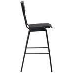 vidaXL Chaises de bar lot de 2 noir contreplaqué solide et acier