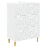 vidaXL Armoire à tiroirs Blanc 66 x 34 5 x 90 cm Bois d'ingénierie