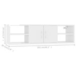 vidaXL Étagère murale Blanc brillant 102x30x29 cm Bois d’ingénierie