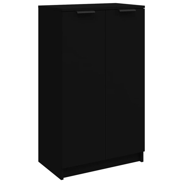 vidaXL Armoire à chaussures noir 59x35x100 cm bois d'ingénierie