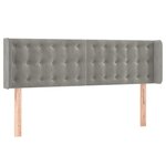 vidaXL Tête de lit à LED Gris clair 147x16x78/88 cm Velours