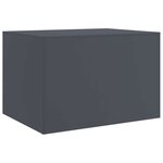 vidaXL Table basse anthracite 67x50x44 cm acier