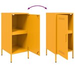 vidaXL Buffet jaune moutarde 36x39x79 cm acier laminé à froid