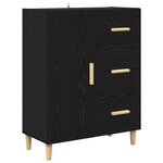 vidaXL Haut Armoire Chêne noir 69 5 x 34 x 180 cm Bois d'ingénierie