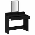 vidaXL Table de Toilette avec tiroir Chêne noir 100 x 41 x 140 cm