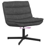 vidaXL Chaise pivotante Noir 63 x 75 x 76 cm PU brillant