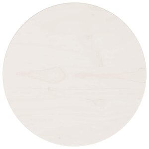 vidaXL Dessus de table Blanc Ø30x2 5 cm Bois de pin massif