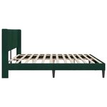 vidaXL Cadre de lit avec tête de lit Vert foncé 180 x 200 cm Velours