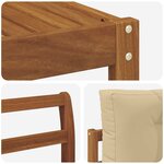 vidaXL Ensemble de canapés d'extérieur 7 Pièces Naturel et Beige