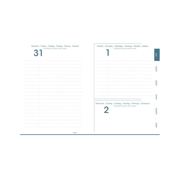 Recharge Agenda Scolaire 2021-2022 - 17x12 cm - Multilingue - Papier Recyclé