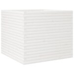 vidaXL Jardinière blanc 80x80x68 5 cm bois de pin massif
