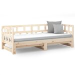 vidaXL Lit coulissant sans matelas bois de pin massif 2x(90x200) cm