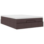 VidaXL Cadre de lit ottoman avec matelas marron foncé 140x200 cm tissu