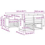 vidaXL Ensemble de canapé d'angle 6 Pièces Naturel et Anthracite
