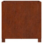 vidaXL Jardinière avec pieds Rouillé 50x50x50 cm Acier corten