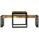 vidaXL Table basse 2 Pièces Marron bois de manguier massif