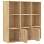 vidaXL Bibliothèque Chêne sonoma 98x30x98 cm Bois d’ingénierie