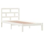 vidaXL Cadre de lit sans matelas blanc bois massif 90x200 cm