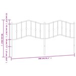 vidaXL Tête de lit métal blanc 200 cm