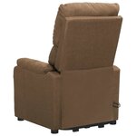 vidaXL Fauteuil de massage Taupe Tissu