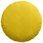 vidaXL Coussins de siège 2 Pièces Jaune Ø 40 x 13 cm Velours