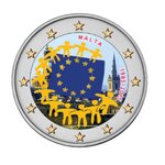 Pièce commémorative 2 euros - Malte 2015 - Le 30e Anniversaire Du Drapeau De L'UE