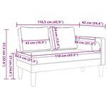 vidaXL Chaise longue avec coussins vert foncé tissu