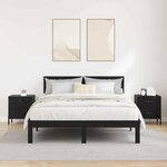 vidaXL Cabinet de chevet 2 Pièces Chêne noir 40 x 35 x 47.5 cm