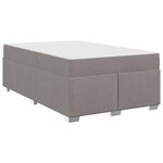 vidaXL Cadre de lit Taupe 120 x 190 cm tissu