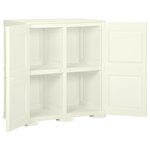 vidaXL Armoire plastique 79x43x85 5 cm design bois glace à la vanille