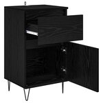 vidaXL Buffet avec tiroir Chêne noir 35 x 40 x 70 cm Bois d'ingénierie