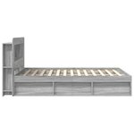 vidaXL Cadre de lit avec rangement Sonoma gris 160 x 200 cm