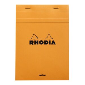 Bloc-Notes Agrafé N°16 Orange - A5 14,8x21  - Petits Carreaux - 80 Feuilles Détachables