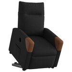 vidaXL Fauteuil inclinable électrique noir tissu